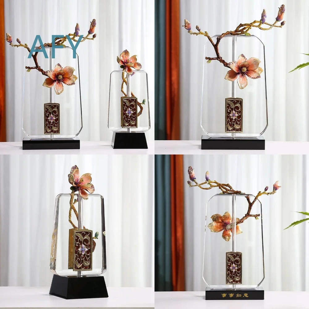 Enameled Luxury Decorative Figurine for Office Entryway Cabinet Bar Display Home Decoration Gift for Business Opening