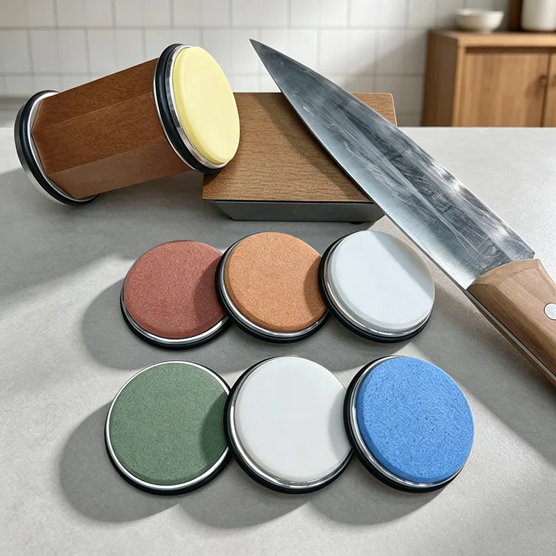 New Rolling Knife Sharpener Four-Sided Diamond Sharpening Stone Magnetic Angle Roller Kitchen Knives Sharpeners