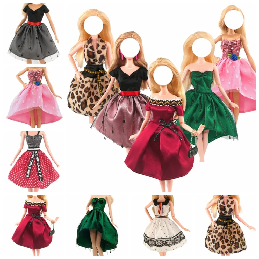 Brinquedos de alta qualidade vestido 30cm boneca vestido artesanal casual wear 1/6 bjd boneca roupas coloridas moda diy