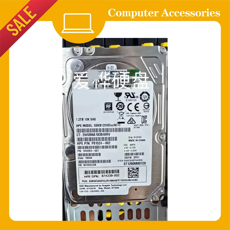 

For HP 3PAR 8000 8200 8400 K2P93B/A 840459-001 1.2TB 10K 2.5 12G