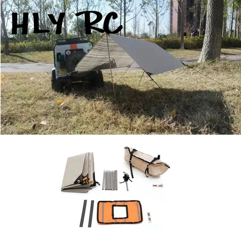 Roof Bag Shade Awning Rain Canopy Tow Rope Flag Decoration For 1/10 RC Crawler Car Axial SCX10 90046 Traxxas TRX4 D90