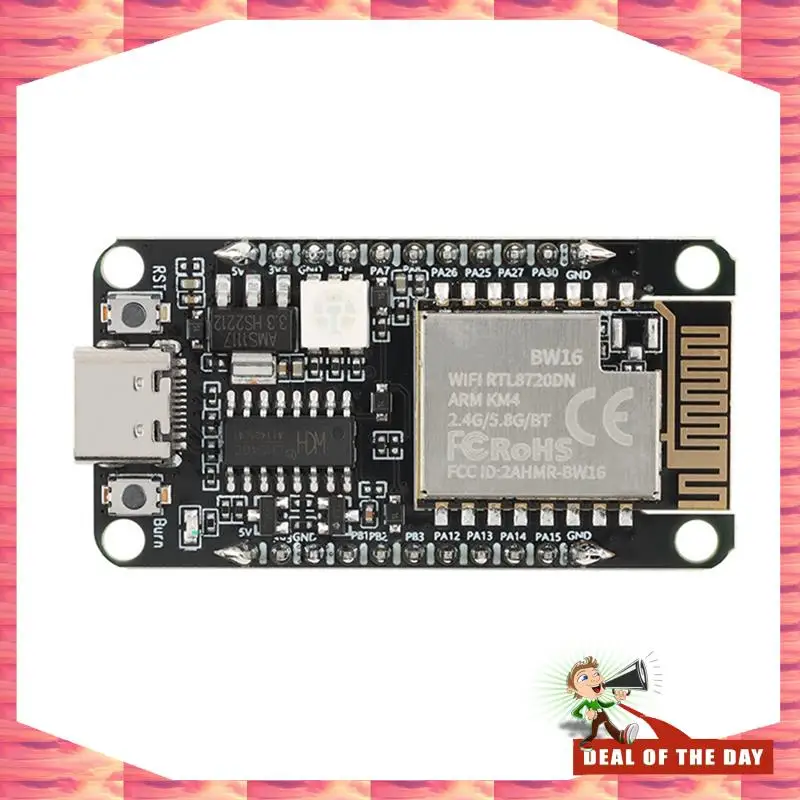 24-Hour Delivery BW16-Kit Development Board RTL8720DN Dual-Band Wi-Fi Low-Power Bluetooth BLE Module Type-C Interface