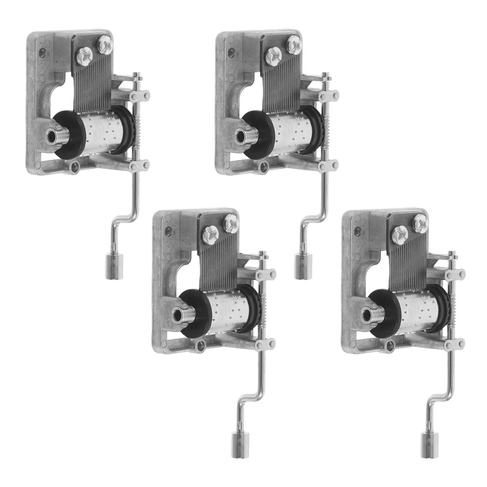 

4Pcs Music Box Movement Hand Crank DIY Mechanism Replacement Parts for Craft Projects Repair Portable Creative Gift Making