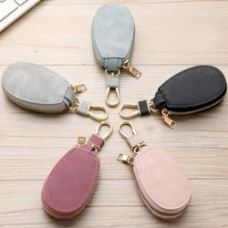 Leather Keychain Mini Coin Purse Wallet Wallet Wallet Key chain Zipper Walle Dual Keyrings Change Pouch, Coin Purse Card Holder