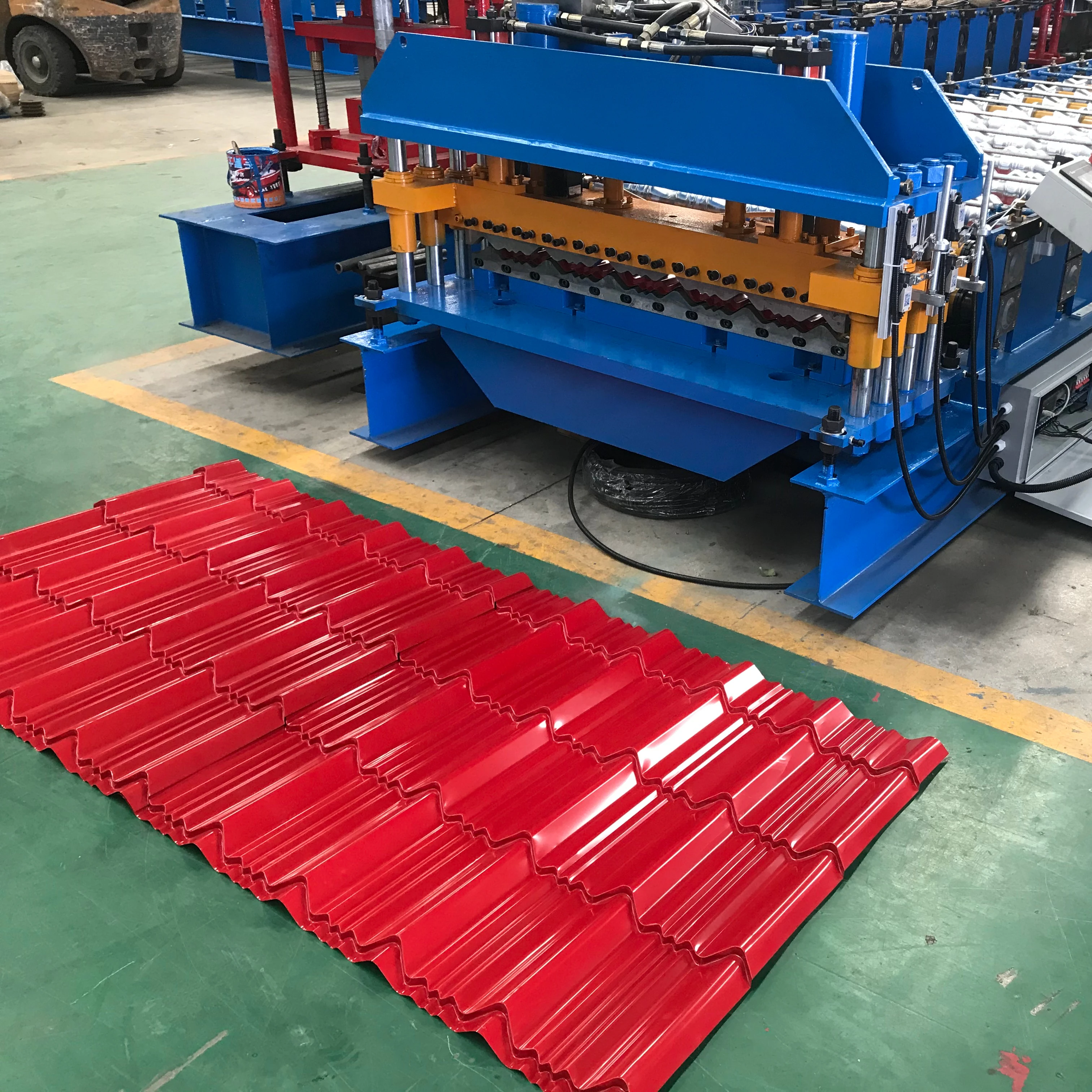 Metal Roofing Q Tile Sheets Machine Steel Roofing Tile Cold Roll Forming Machine Price