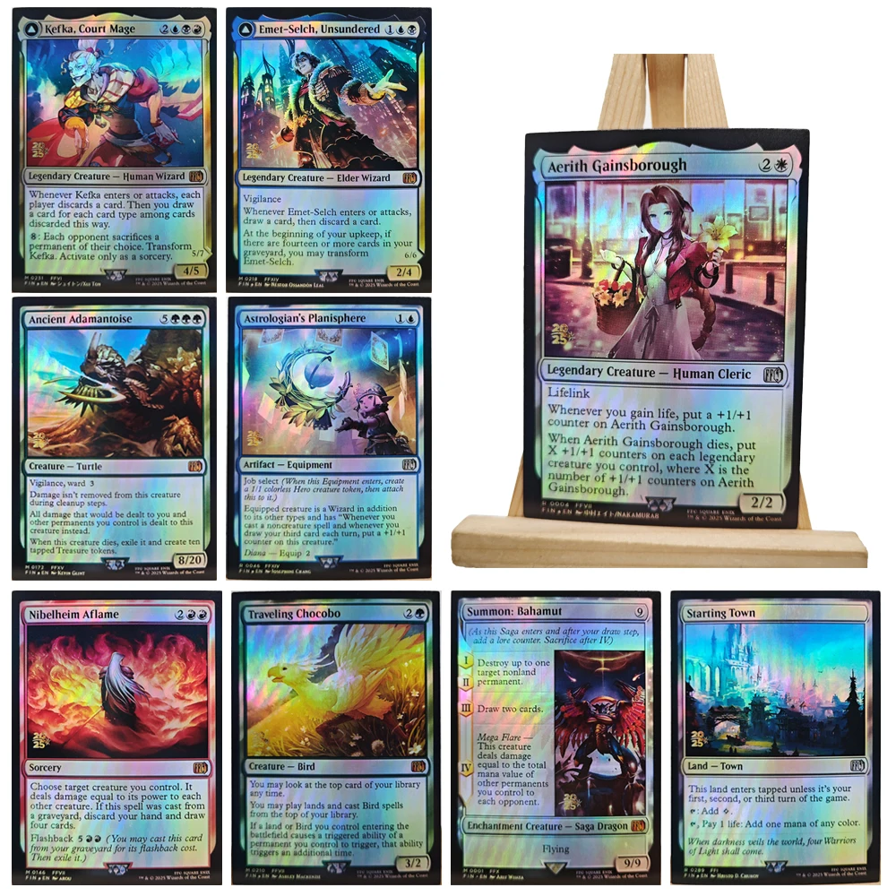

Magic the Gatherings storms DIY homemade Clive Travelins Chocobo Starting Town Ancient Adamantoise Rainbow flash board game card