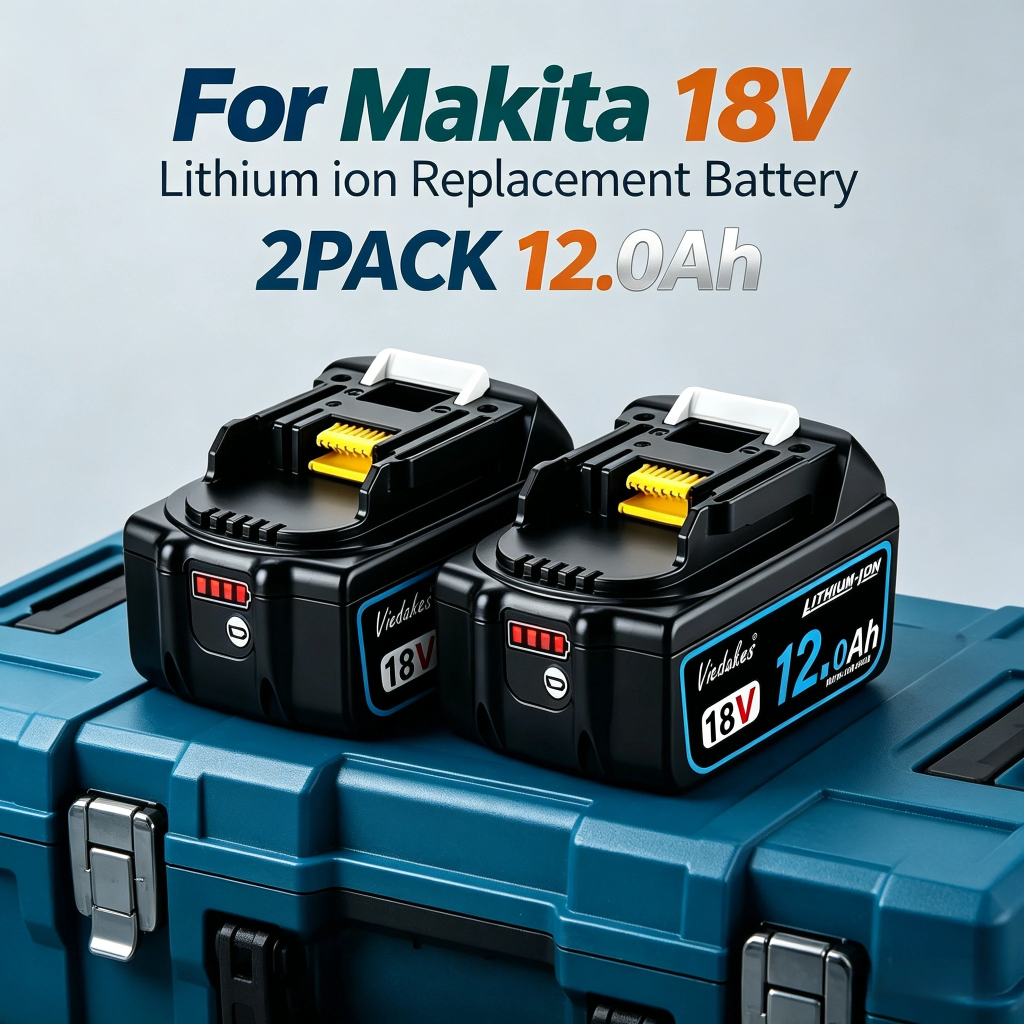 

New 18V 8.0Ah/10.0Ah/12.0Ah Rechargeable battery, For Makita 18v battery BL1860B DDF487 DGA404 DTD173 DTW700 DJV182