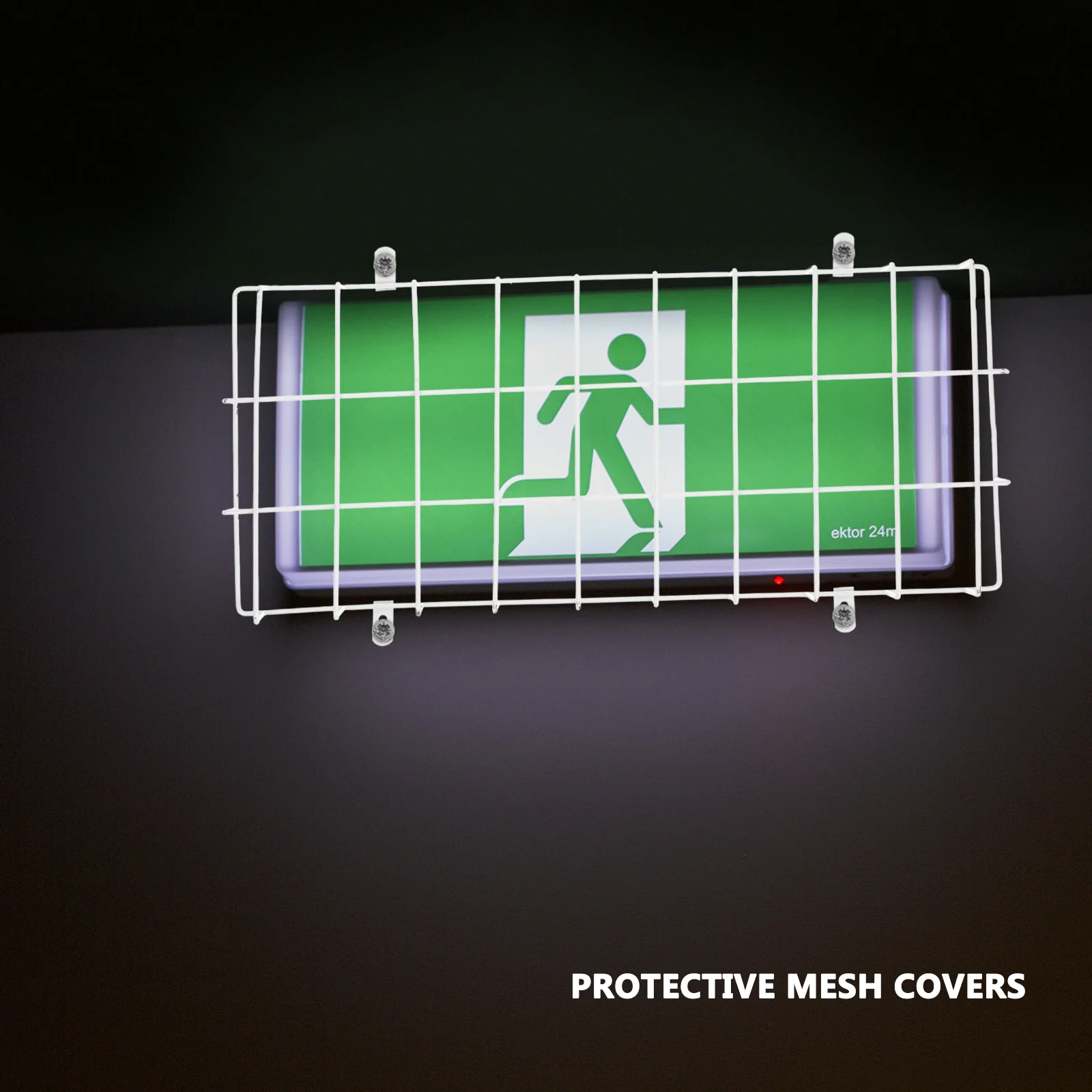 Safety Exit Indicator Light Protector Stainless Steel Emergency Sign Cover Metal Wire Guard for Exit Signs Protective Cover
