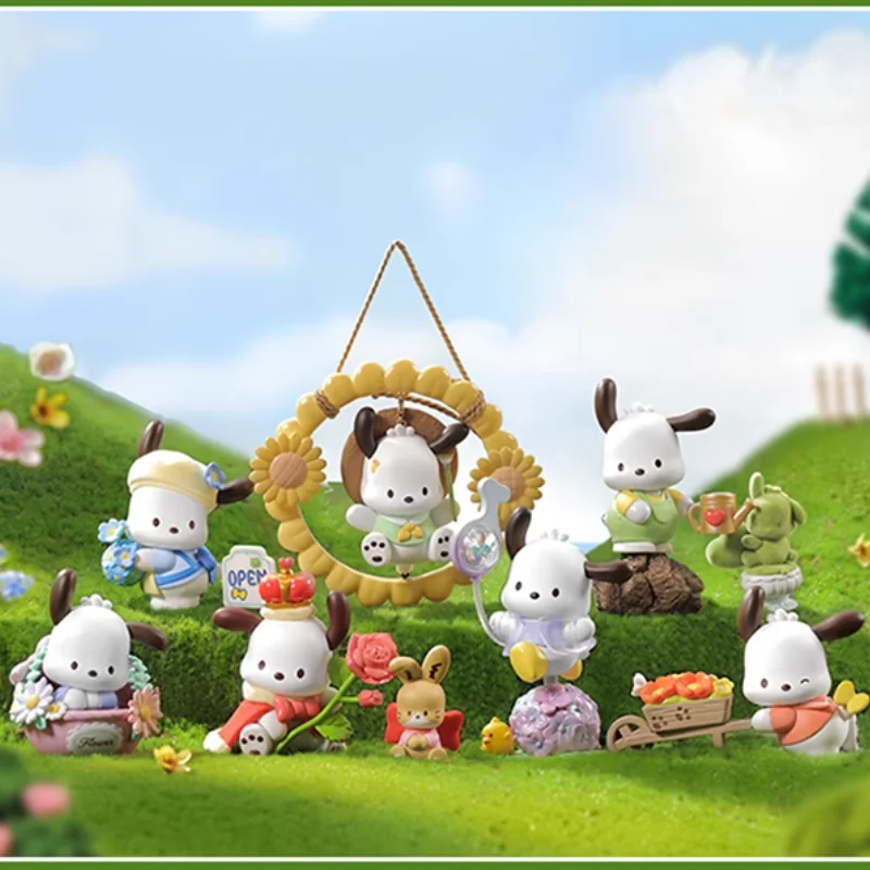 

Kawaii Sanrio Blind Box Pochacco Figures Dolls Toy Girls Birthday Gift The Flowers Series Home Decoration Christmas Gift