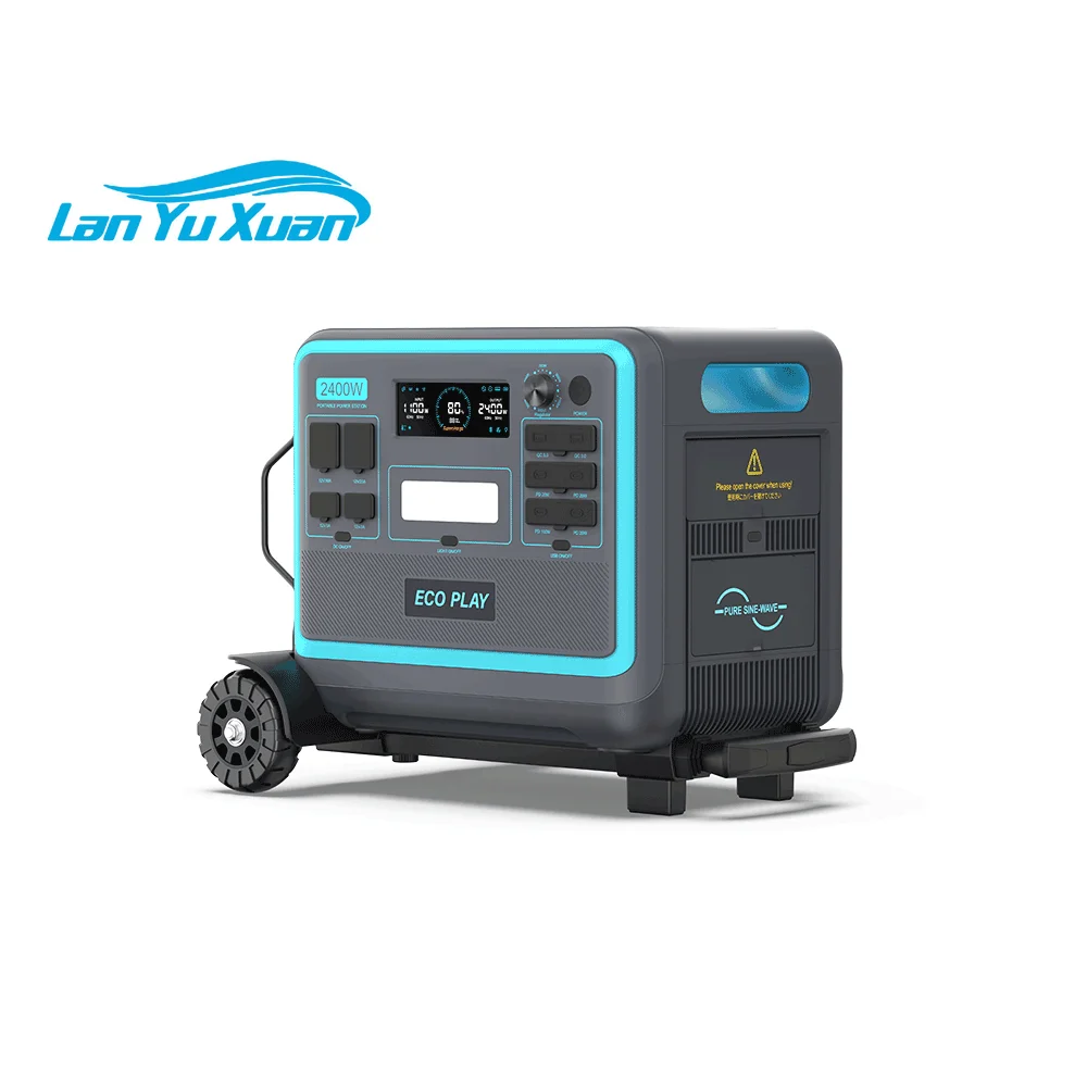 

2400W 2048WH LiFePO4 Battery Portable Power Station MPPT UPS Solar Car/AC Adaptor Support Pure Sine Wave Cigar Lighter