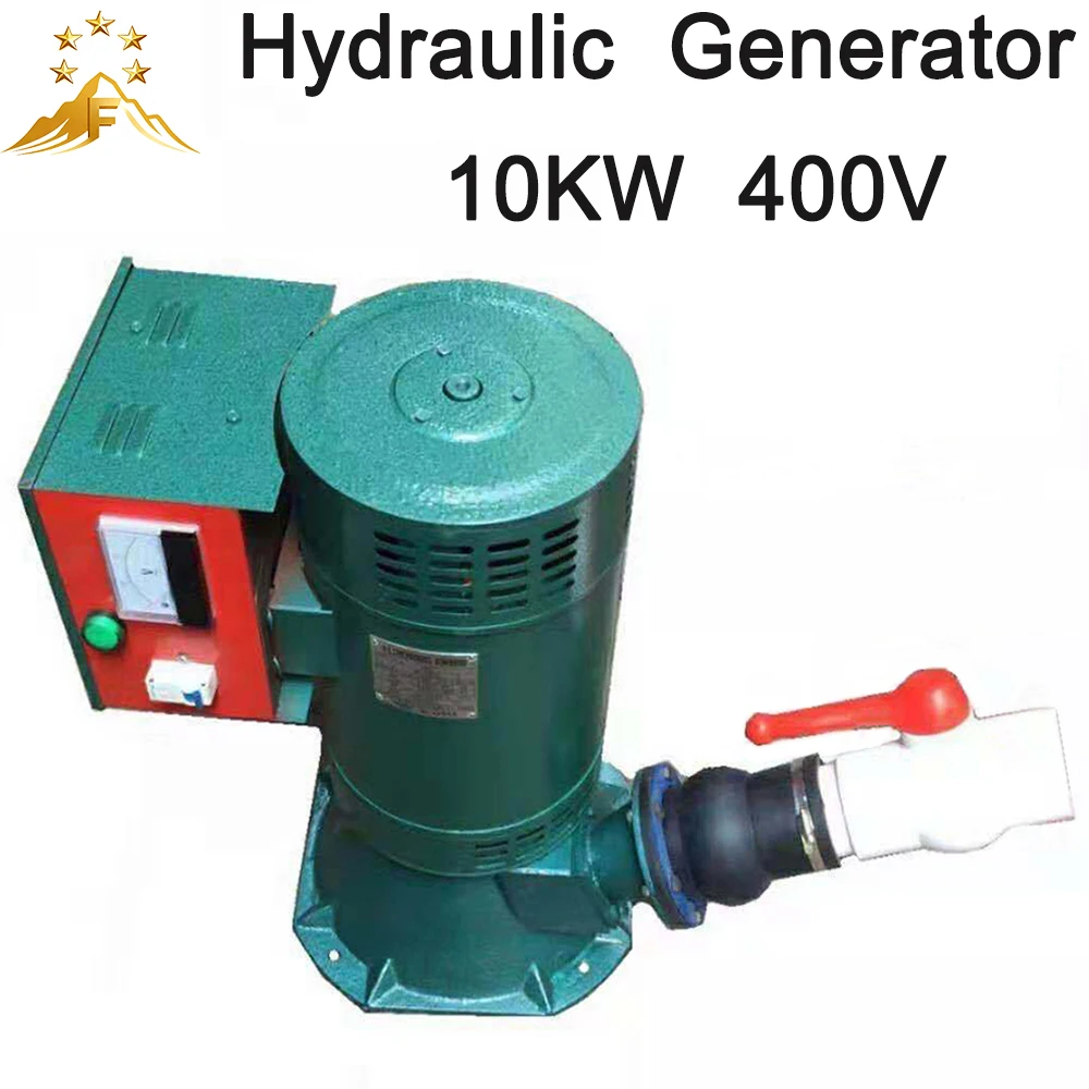 10KW Hydraulic Generator 10000W 400V Water Turbine Alternator Oblique Impact Hydroelectric Hydro Dynamo 3 / Single Phase 50Hz