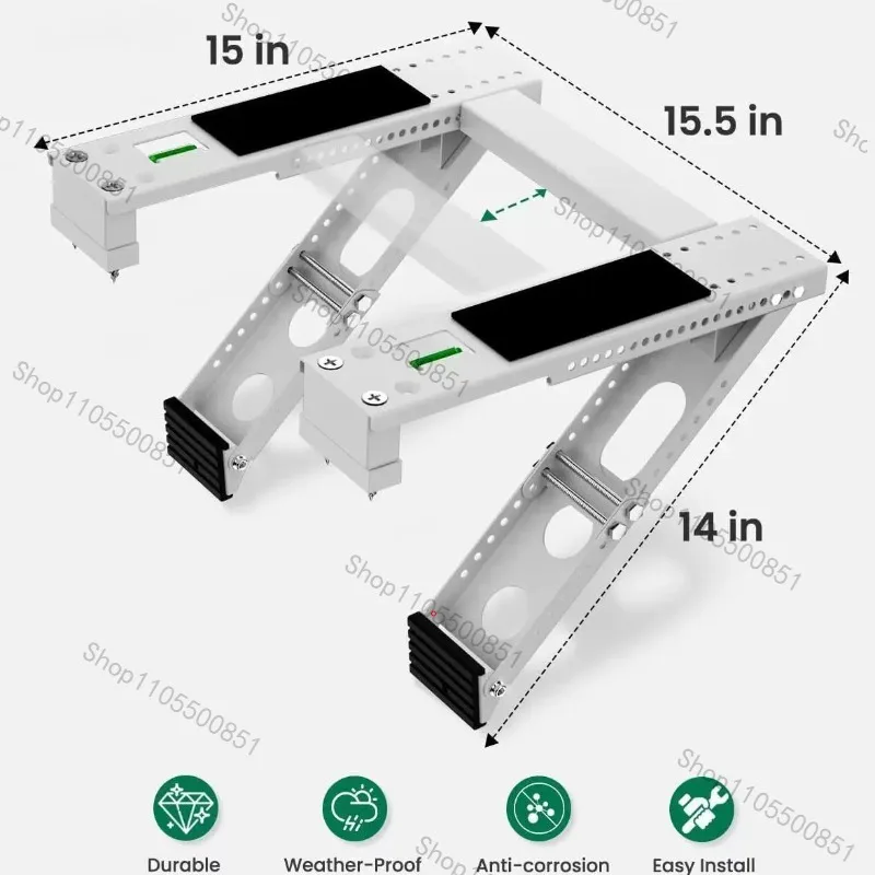 Heavy Duty Foldable AC Bracket - Universal Wall Mount for Window Air Conditioner, Max Load 200kg
