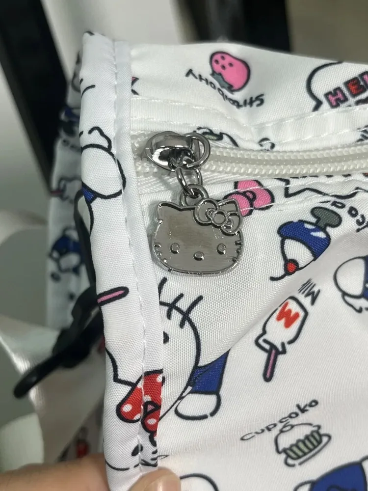 MINISO Hello Kitty Reisetasche für Damen und Mädchen, großes Fassungsvermögen, Designer-Taschen, luxuriöse Handgepäck-Reisetasche, Top-Qualität