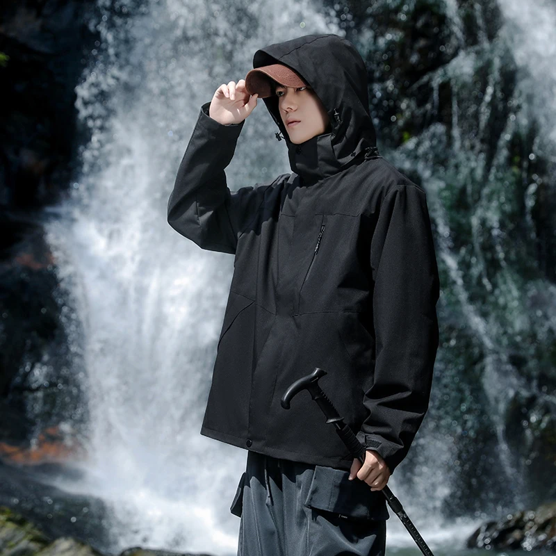 

New Jacket Outdoor Assault Suit Spring Autumn Suitable Men and Women Hooded Windproof Waterproof Loose Mountaineering Jacket