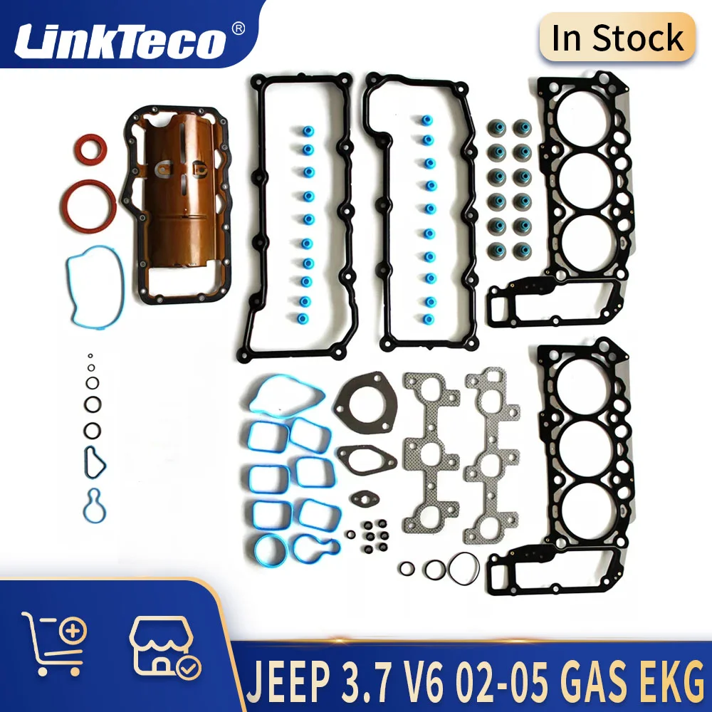 Engine Parts Full Gasket Set Kit 3.7 L V6 GAS SOHC EKG 02-05 For JEEP GRAND CHEROKEE LIBERTY DODGE RAM 1500