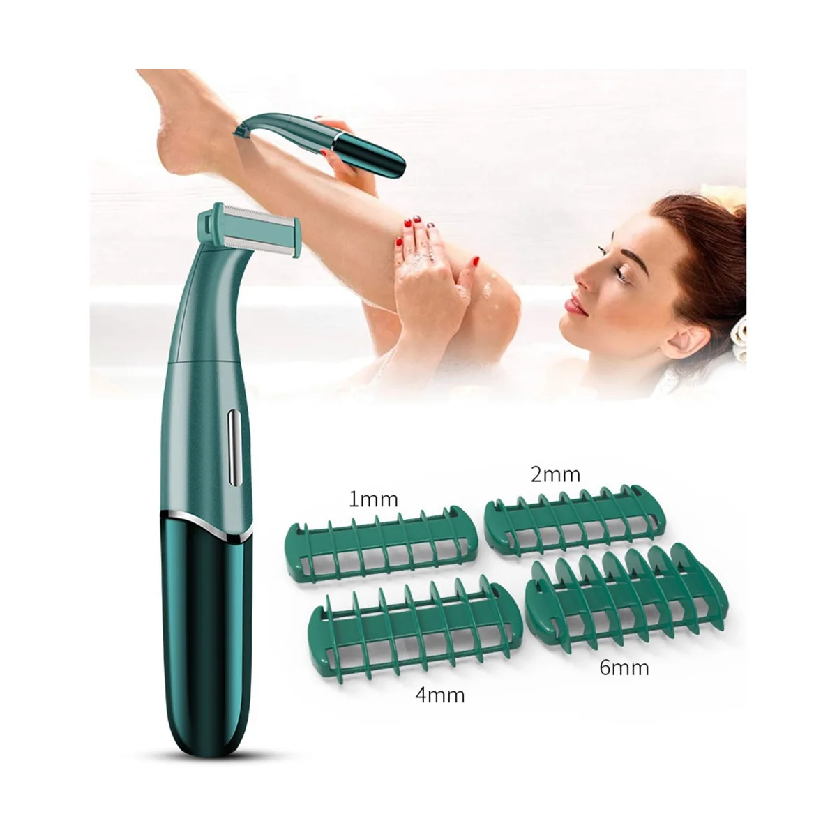 4 in 1 Intimbereichen Haarschnitt Rasierer Frauen Bikini Linie empfindliche Rasierer Haar Rasier schneider Gesicht Bart Clipper, b