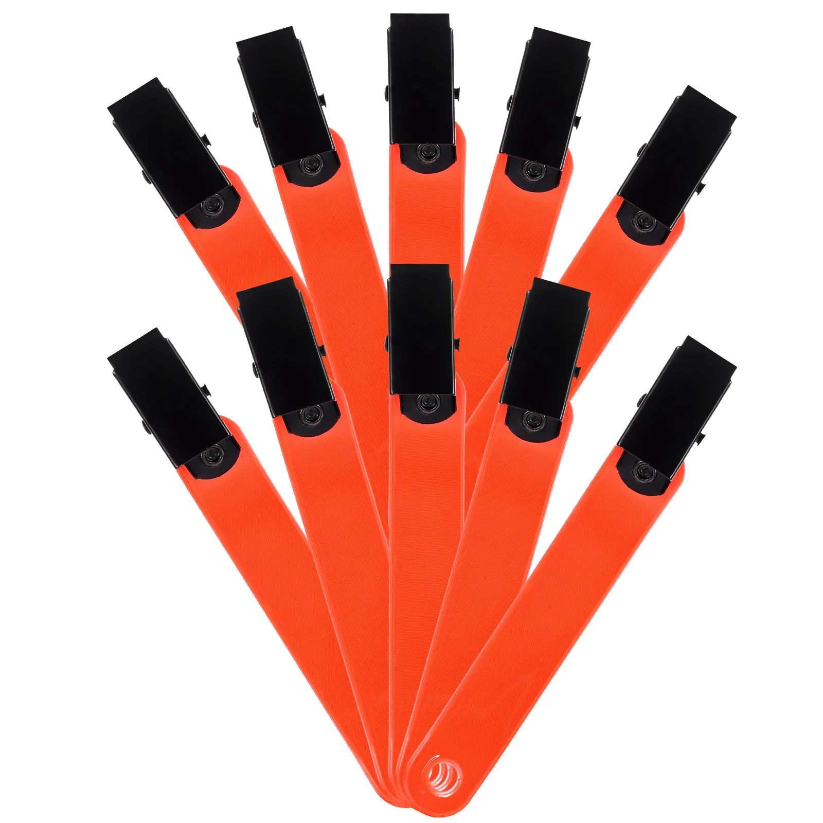 12pcs Fluorescent Reflective Trail Markers for Night Running, Archery, Camping & Hiking – High-Visibility Band Clips