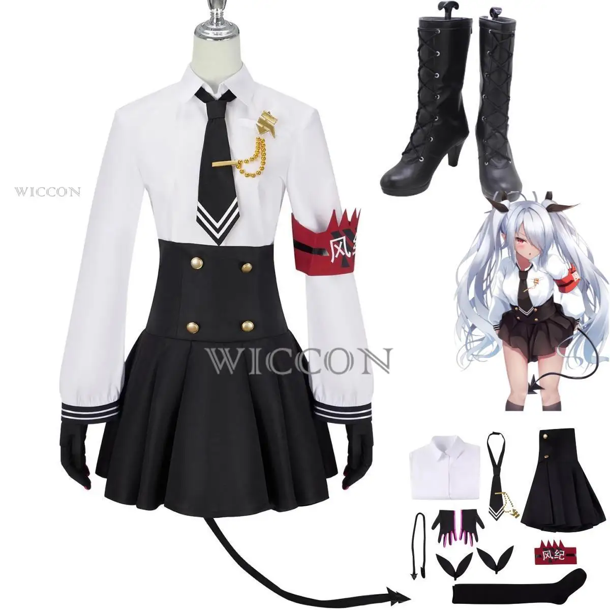 

Anime Game Blue Archive Siromi Iori Cosplay Costume JK Sailor Uniform Campus Uniform Shoe Woman Sexy Kawaii Halloween Set