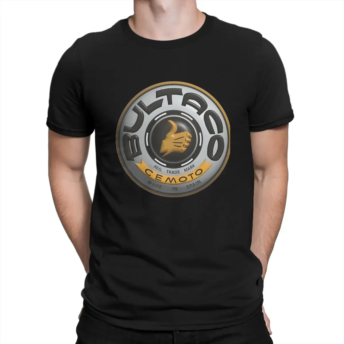 Bultaco 3D Camiseta T-Shirt Men Bultaco Sherpa Metralla Spain Moto Leisure Cotton Tee Shirt Round Collar Short Sleeve T Shirts