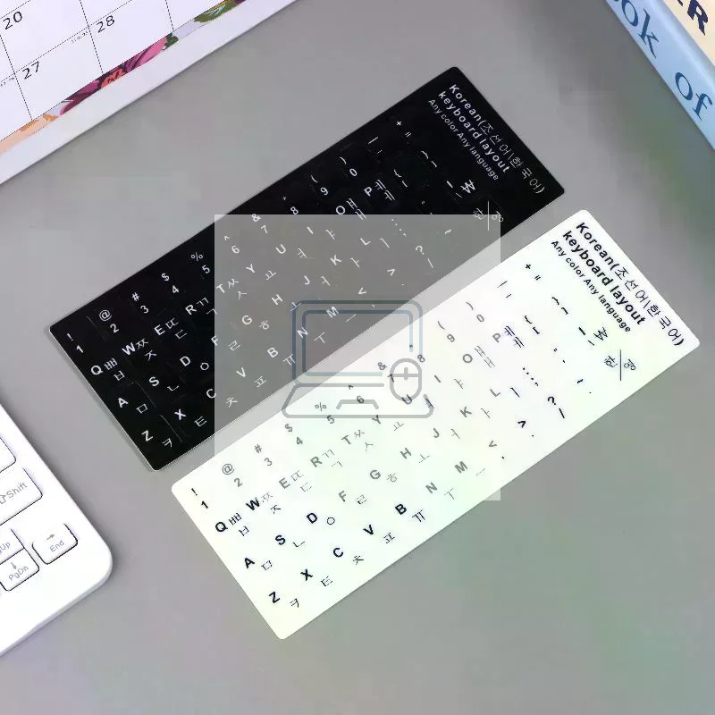 Korean Keyboard Sticker 5Pcs Waterproof PVC Decal for Laptop Computer Easy Apply Durable for Typing Practice Office Use
