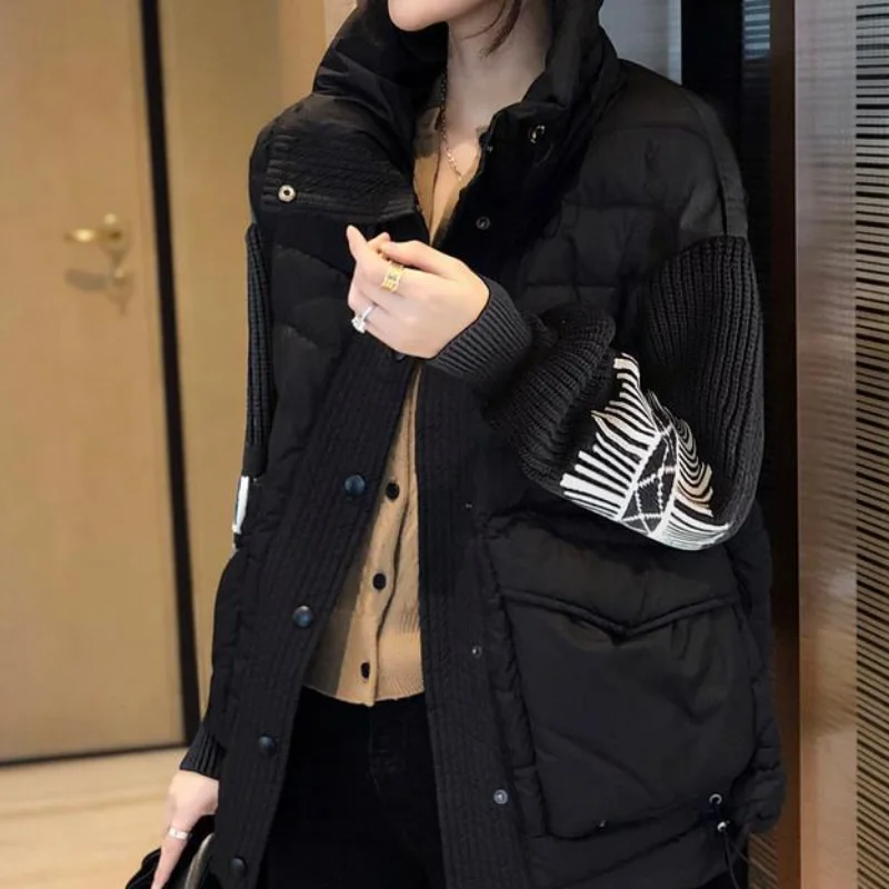 Korean Fashion Parkas Luxury Designer Jackets Coats Woman Black Elegant Winter Puffer Coat 2024 Women\'s Down Jacket Sale Trend