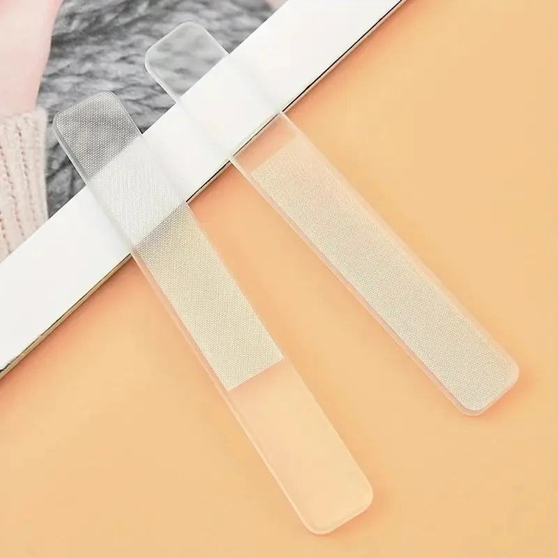 مجموعة مبرد أظافر زجاجي صغير ومجموعة نانو شينر - أداة مانيكير لطيفة وخالية من الكحول لتشكيل وتلميع وطبيعية أو أكري