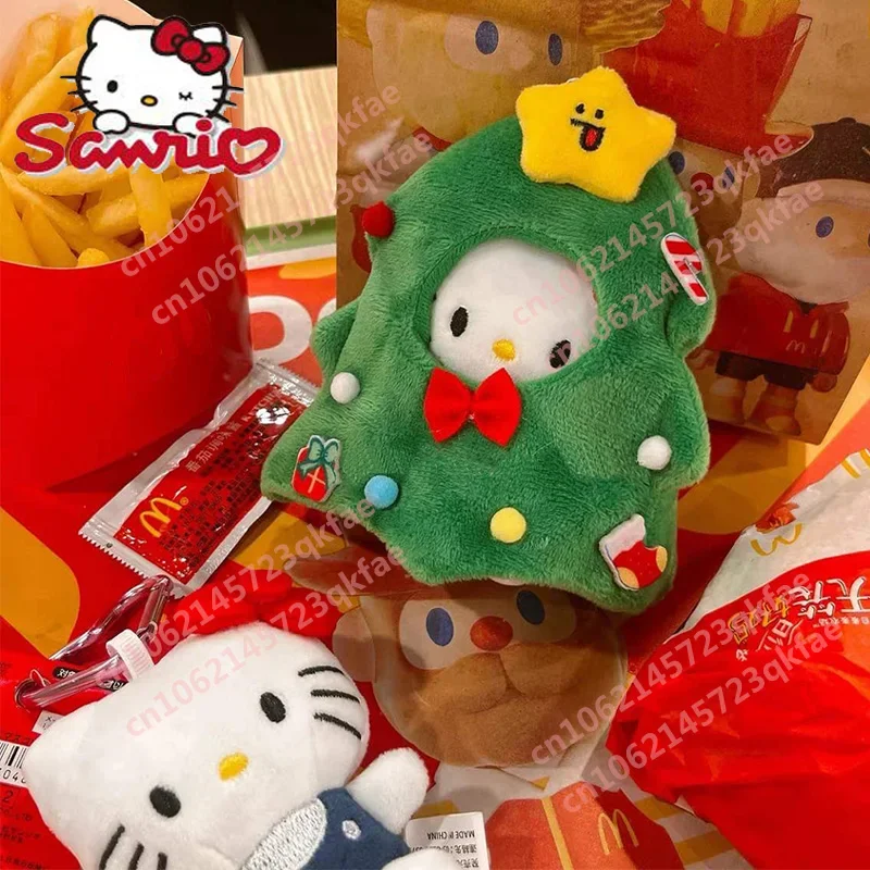 

Kawaii Hello Kitty Cute Christmas Tree Dress Up Doll Detachable Headgear Cartoon Bag Plush Pendant Keychain Decorative Toys Gift