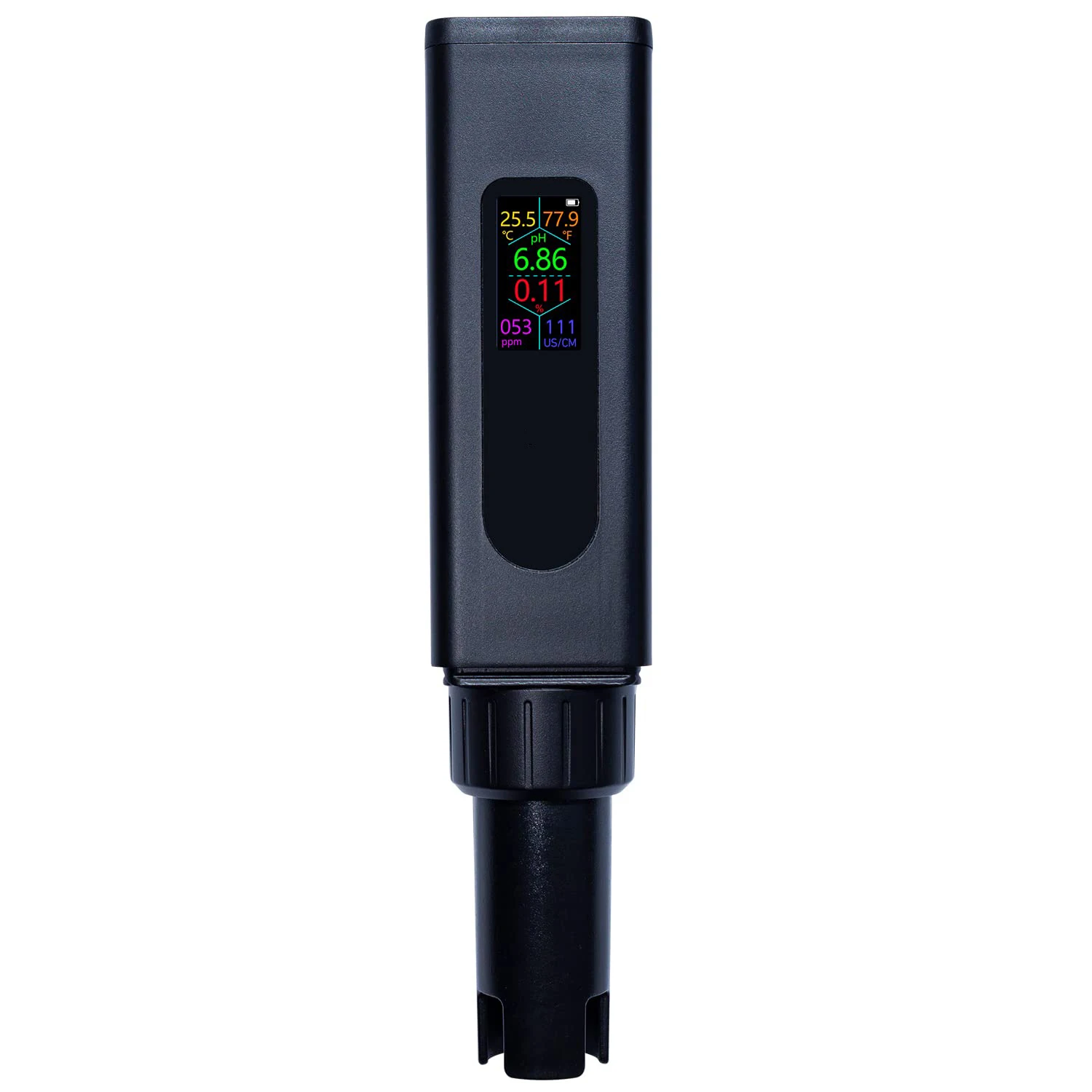 K50 Rechargeable Digital pH Meter 5-in-1 pH/TDS/EC/Salinity/Temp with Simultaneous Data Display for Hydroponics, Aquariums, Lab