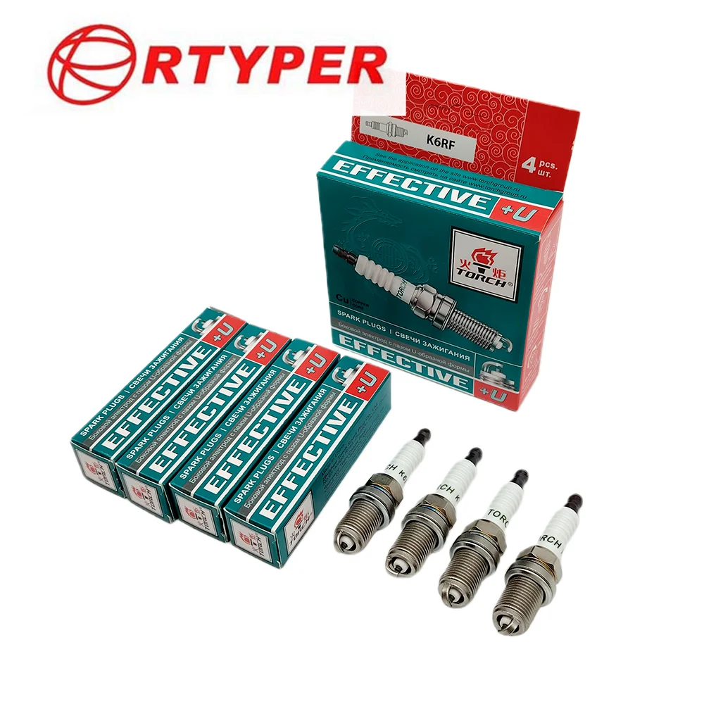 TORCH K6RF Spark Plug For NGK 5464/BKR5EIX-11 Spark Plug, for Champion 9003/RC11WYPB4 , for Bosch FR8DPX FR8DX  7957