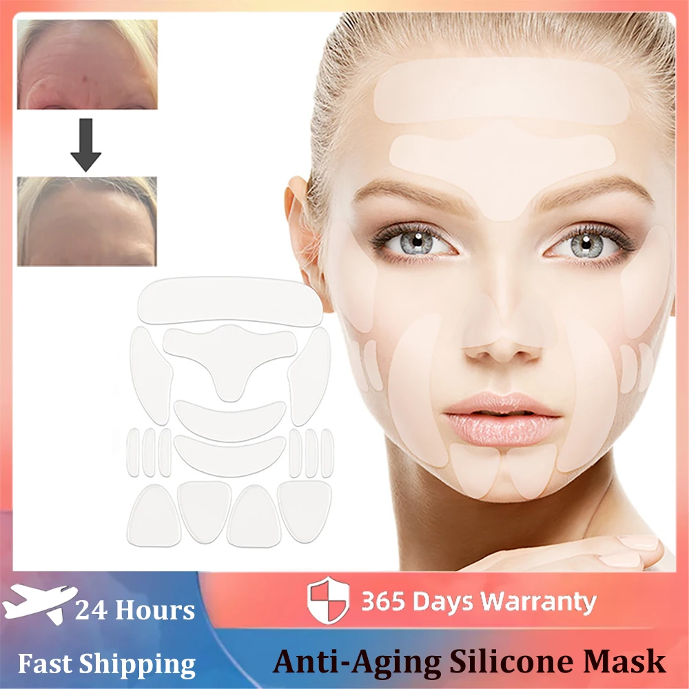 

Anti-Aging Silicone Face Sticker Anti-Wrinkle Pad Forehead Neck Hand Eye Breast Combination Set Skin Beauty Care Tools Reusable