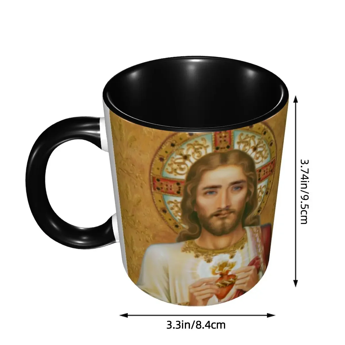 Custom Nicolas Cage As Jesus Christ Coffee Mug DIY Funny Meme Ceramic Milk Tea Cup