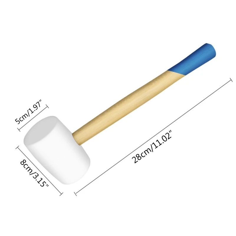 Antypoślizgowy gumowy młotek młotek 8oz do podłóg obróbka drewna podłoga ceramiczna instalacja młotek oszczędność pracy projekt M4YD