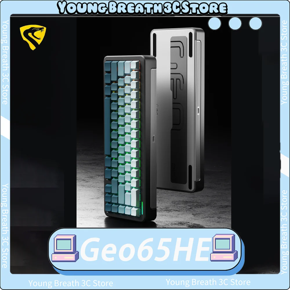 FL Esports Geo65HE Magnetic Switch Mechanical Keyboard Wired Keyboards Customize Aluminum Alloy 8KHz Polling Rate PC Accessories