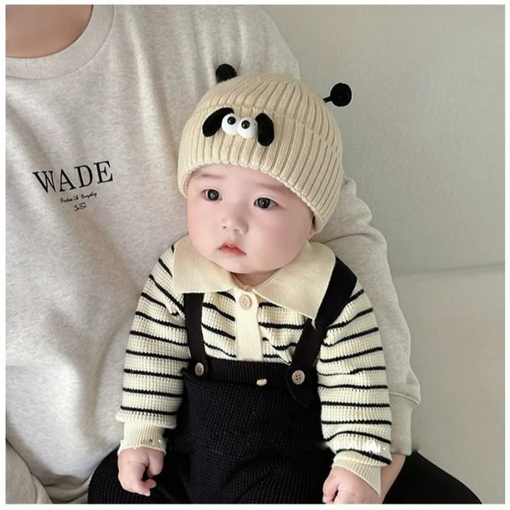 

New Cute Pullover Cap Knitted Warm Beanie Hat Coldproof Windproof Knitted Cap 0-2Y