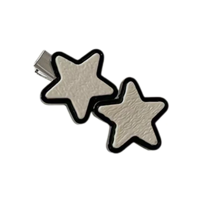 Star Hairpin Barrettes Metal Side Clip Y2K Five-pointed Star Hair Clip Headwear Drop Shipping