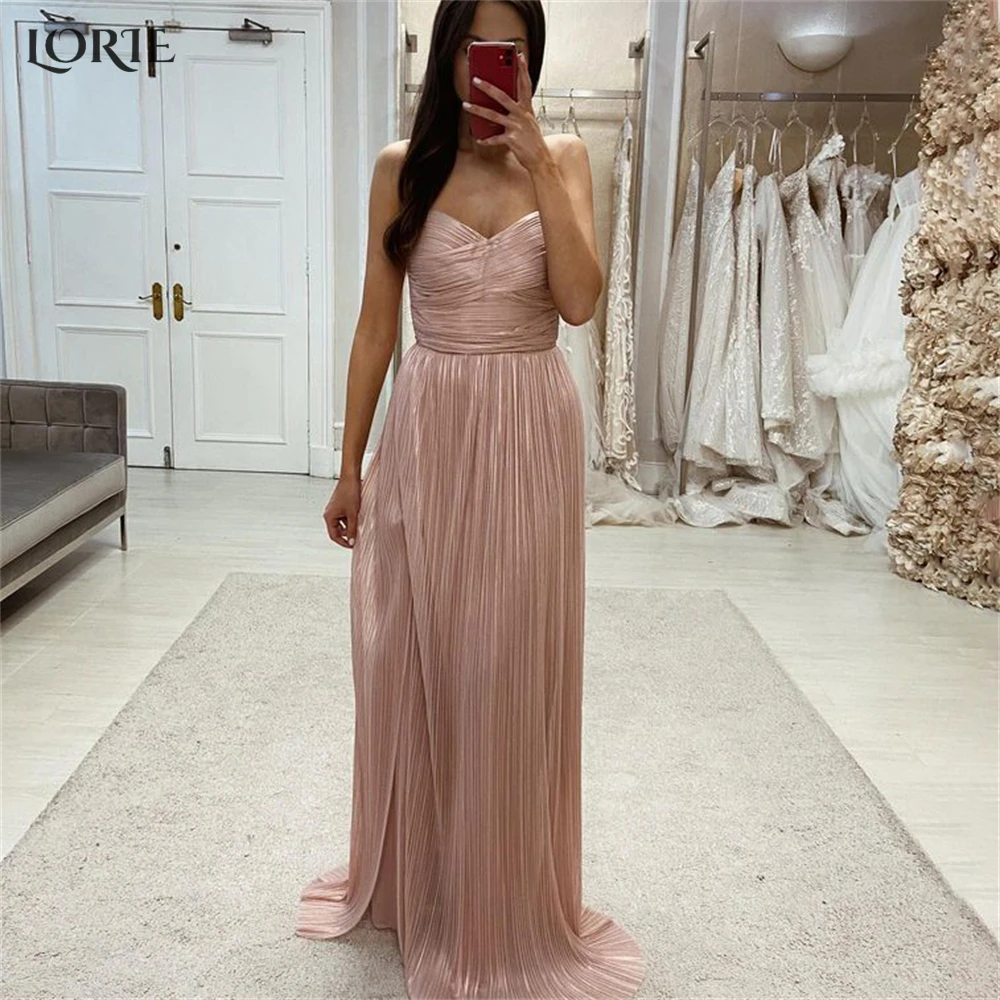 

LORIE Shiny Elegant Formal Prom Dresses Off Shoulder A-Line Sweetheart Backless Evening Dress Pageant Sleeveless Party Gowns