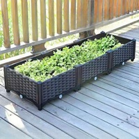 Garden And Balcony Large Veg Planting Box Assembled Reusable Square Flower Grow Pot Home Courtyard Planting Planters Equipment