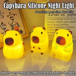 Cute Pet Capybara Night Light Cute Cartoon Living Room Light Cute Night Light Light Dimming LED Capybara Office Desk Pat Light