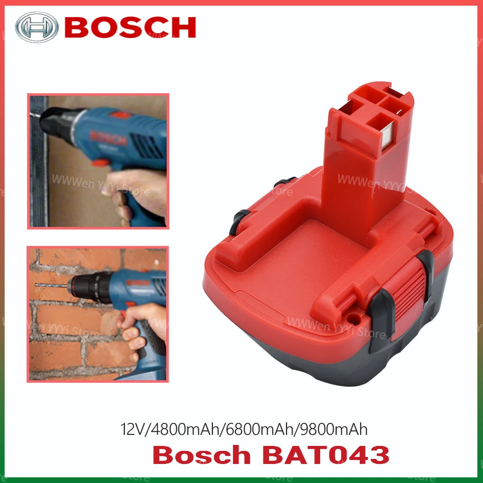 

2024 Bosch 12V 4.8Ah 6800mAh/9800mAh PSR Battery 12V AHS GSB GSR 12V E-2 BAT043 BAT045 BAT046 BAT049 BAT120 BAT1392024