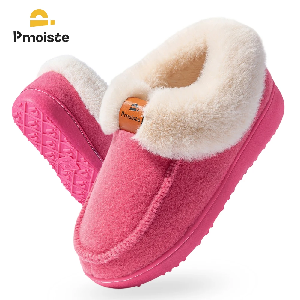 Pmoiste رقيق ورأى شبشب منزل النساء مريحة لينة الدافئة TPR منصة رغوة الذاكرة أحذية المنزل الشتاء عدم الانزلاق داخلي #1