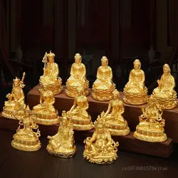 Buddha Bless Pure Copper Statue of Sakyamuni Manjusri Medicine Buddha 1 inch, Mini offering and offering Small Buddha Statue 1Pc