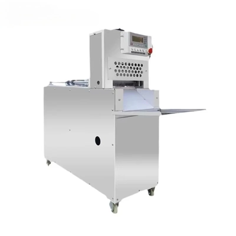 Commercial Automatic Frozen Meat Slice Slicer Frozen Meat Slicing Machine Stainless Steel Meat Roll Bacon Slicer