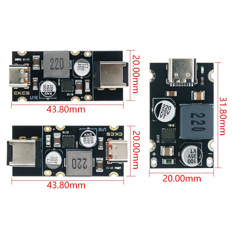 QC4.0 QC3.0 Type-C USB PD65W Fast Charging Adapter Module DC8-32V 3.25A 65W Step Down Module For Huawei SCP/FCP Apple PD