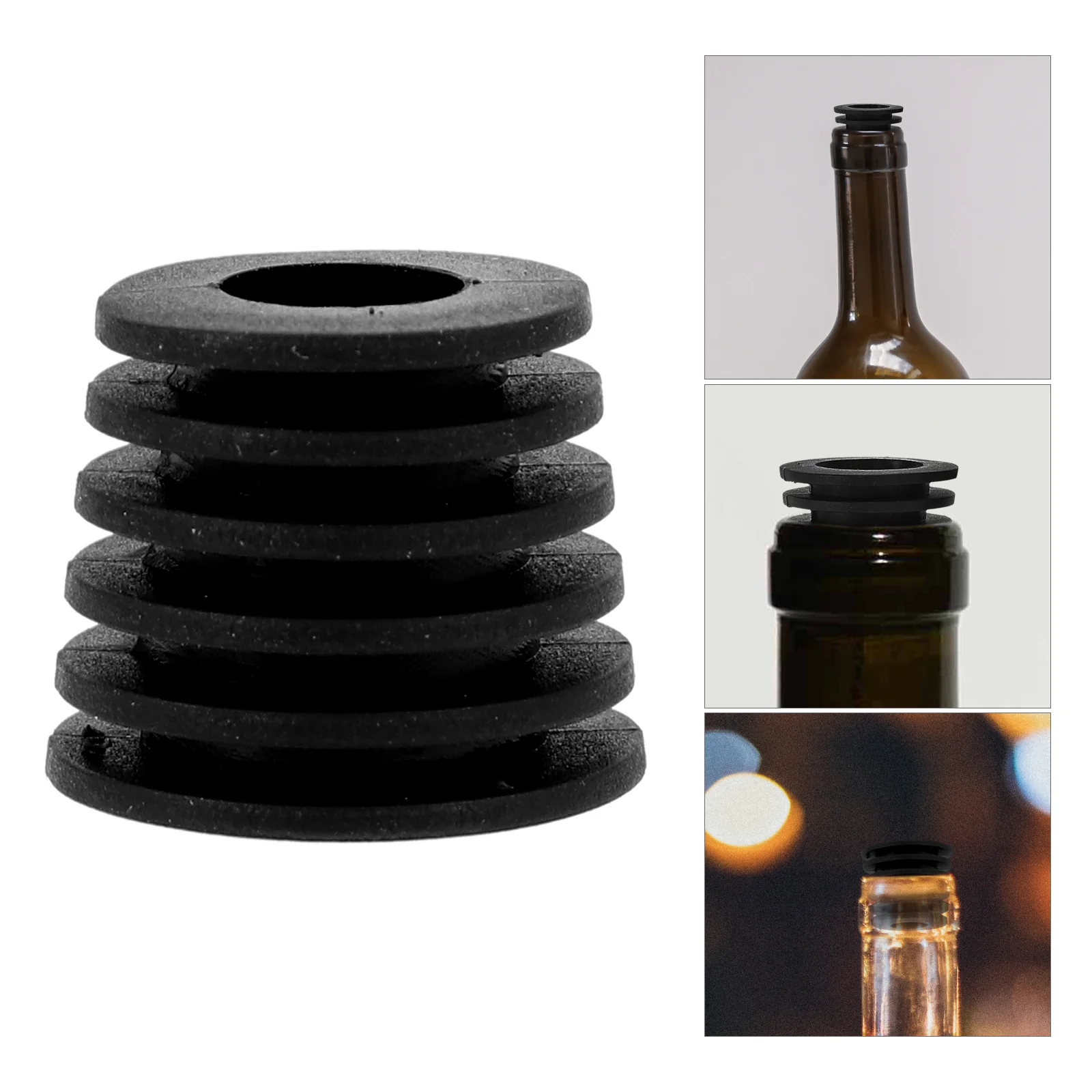 

10Pcs Silicone Wine Stoppers Airtight Seal Reusable Bottle Caps Preserve Taste Wine Bottle Plug Beverage Saver