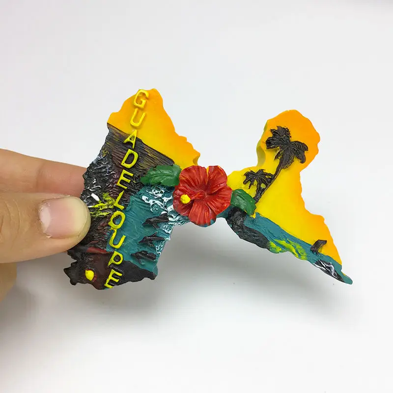 

French Guadeloupe Island Style Personalized Creative Refrigerator Magnets Travel Souvenirs Exquisite Home Decorations