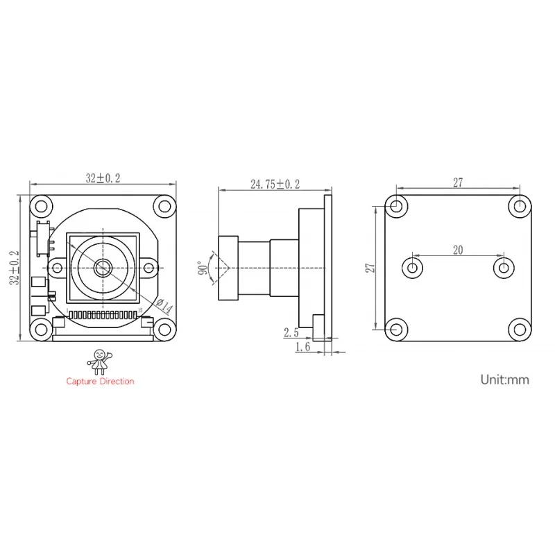 

SKU-33322 IMX327 2MP IR- A Waveshare IMX327 2MP IR-CUT , Starlight Camera Sensor, Fixed-Focus, 90° Diagonal FO
