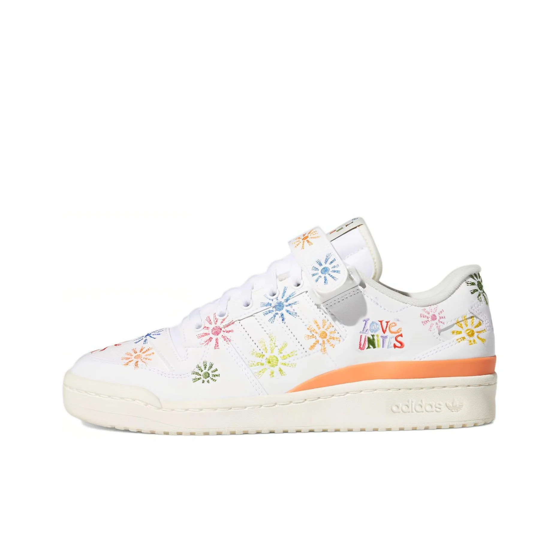 Adidas Originals FORUM Low Cow Split Leather Abrasion Resistant Low top Skateboard Shoes Unisex White GW2416