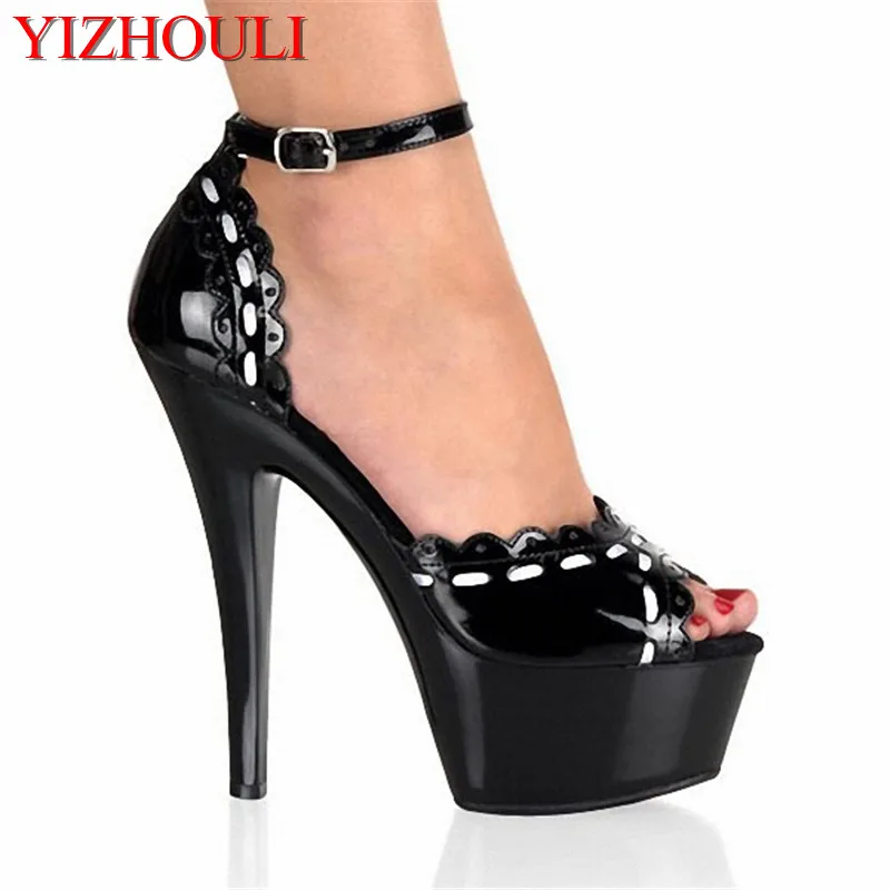 

Sexy ankle strap with 15CM sexy heels, pole dancing performance/modeling party dance shoes