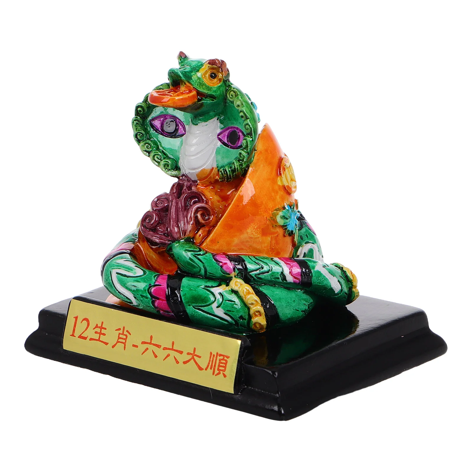 Year of The Snake Painted Ornaments Chinese Zodiac Figurines New Figures Decoration Resin Animal Model Statue