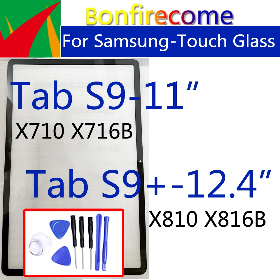 Touch Outer Glass For Samsung Galaxy Tab S9+ S9Plus X810 X816B Touch LCD Front Glass External Lens For Galaxy Tab S9 X710 X716B